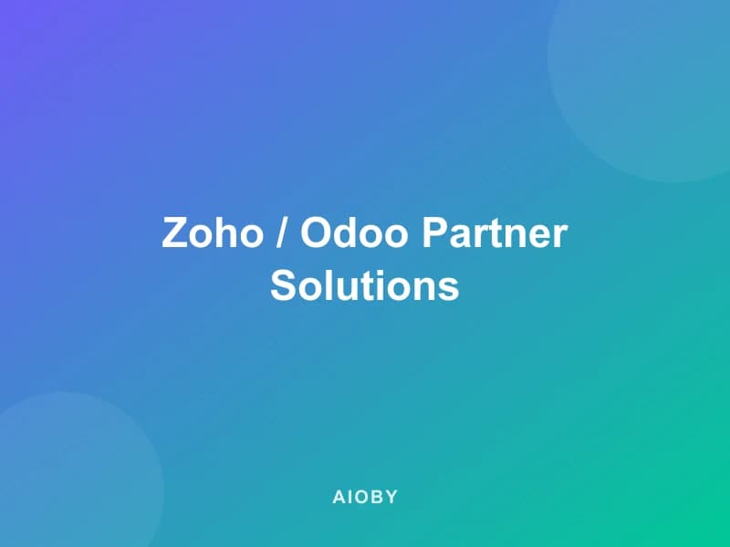 Zoho / Odoo Partner Solutions
