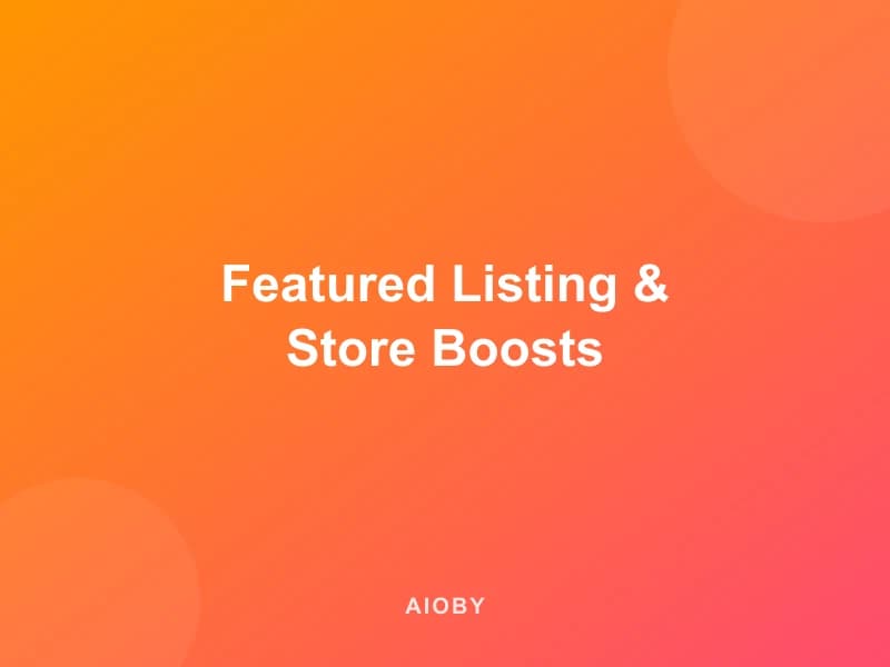 Featured Listing & Store Boosts