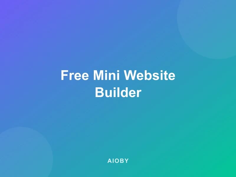 Free Mini Website Builder
