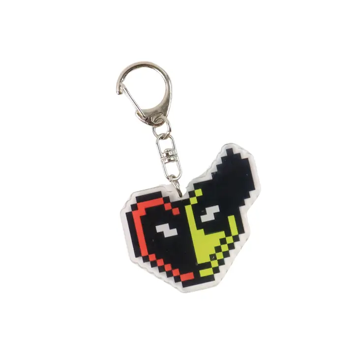 Pixel Style Acrylic Cartoon Keychain With Funky Design (1 Pc)