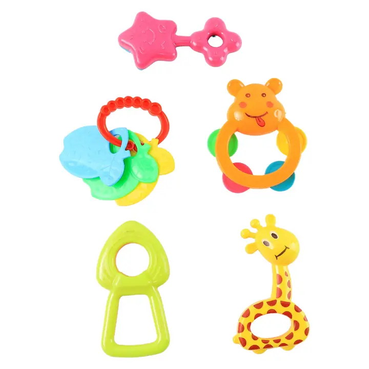 Plastic Baby Rattle Toys 5 Pcs Set