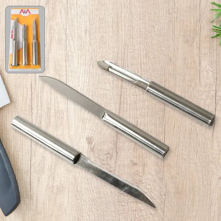 Stainless Steel Multipurpose Sharp Cutting Knife With Non-slip Handle For Fruit Meat And Vegetable