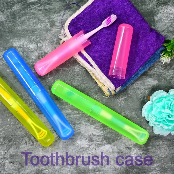 4pc Plastic Toothbrush Cover Anti Bacterial Toothbrush Container- Tooth Brush Travel Covers Case