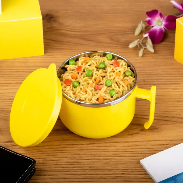 Maggie Bowl With Lid And Handle Soup Bowls For Easy Perfect Breakfast Cereals Fruits Ramen