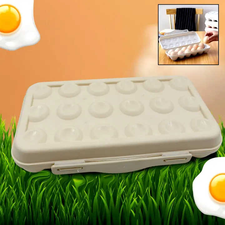 18 Grid Egg Holder Storage Shock-proof Egg Container With Buckle Egg Carrier Egg Tray Egg Shelter