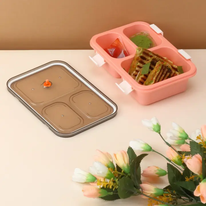 Plastic Lunch Box For Kids Lunch Box For Kids 3 Compartment Insulated Lunch Box Tiffin Box For Boys