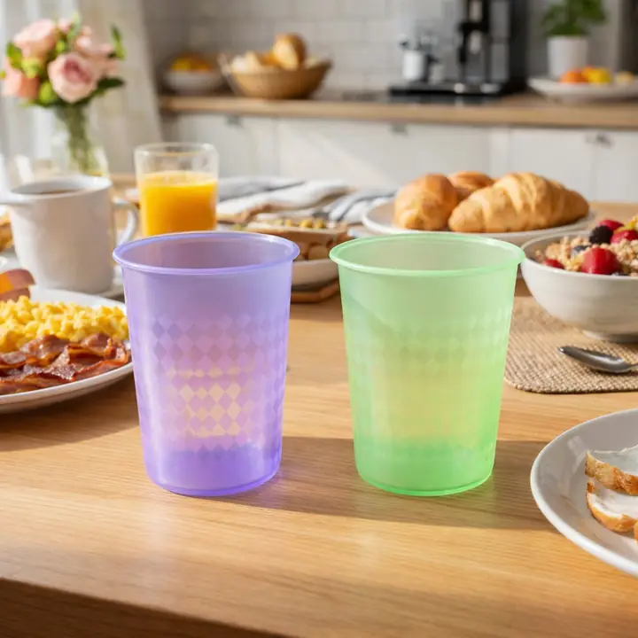 Reusable Plastic Drinking Glass 200 ml Approx (1 Pc Mix Color)