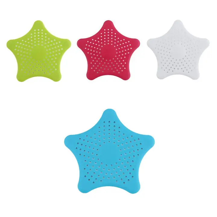 Star Shape Suction Cup Kitchen Bathroom Sink Drain Strainer Hair Stopper Filter Star Shaped Sink