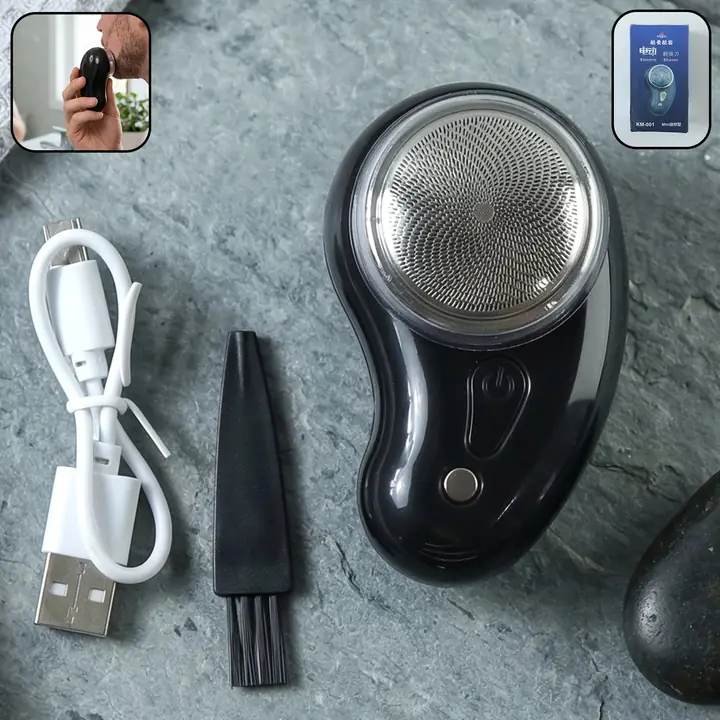 Portable Electric Rechargeable Mini Shaver Compact Beard Trimmer (1 Set)