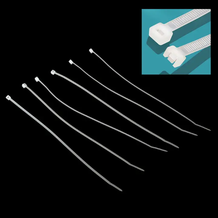 _3.2x200mm Nylon Self Locking Cable Ties Heavy Duty Strong Zip Wire Tie. Pack Of 100