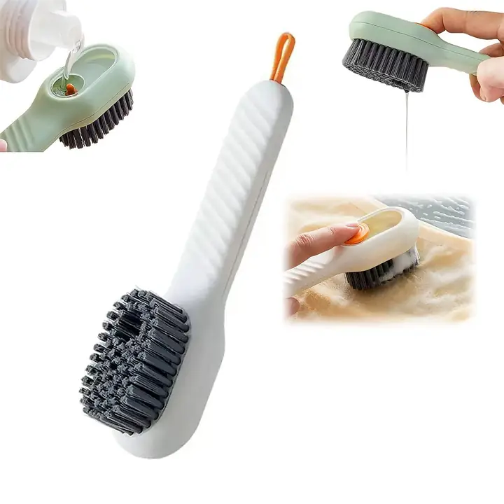 Multifunctional Scrubbing Brush With Liquid Soap Dispenser Cleaning Brush With Liquid Soap (1 Pc)