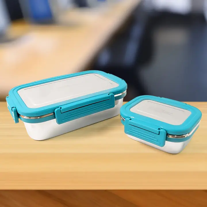 Apex Jerry Lunch Box Premium Stainless Steel Food Container (2 Pc 700+200 ml Approx)