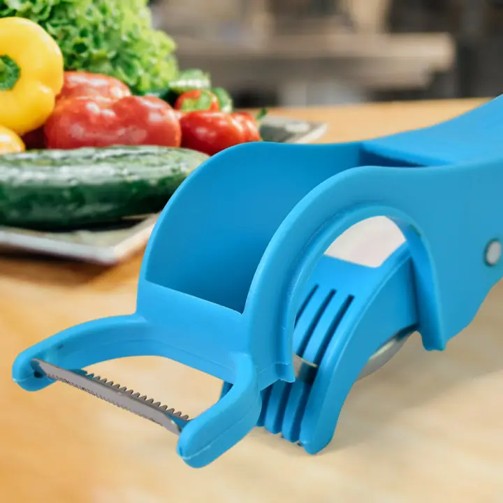 In 1 Vegetable Fruit Multi Cutter 5 Blade Vegetable Cutter With Peeler (1 Pc Multicolor)