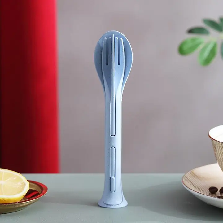 In 1 Reusable Spoon Knife Forks Tableware Spoon (3 Pcs Set)