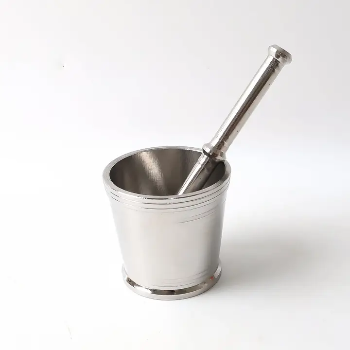 Heavy Duty Stainless Steel Mortar And Pestle Set For Kitchen Khalbatta Set (2 Pc Set)