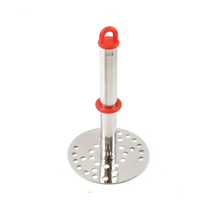 Stainless Steel Potato Masher With Ergonomic Handle (17cm 1 Pc)