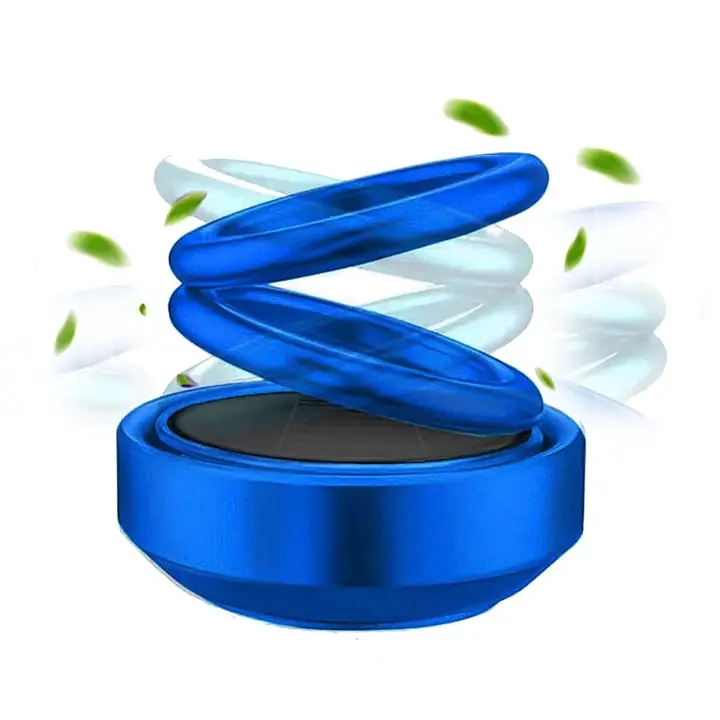 Solar Power Car Aroma Diffuser 360double Ring Rotating Design Car Fragrance Diffuser Car Perfume