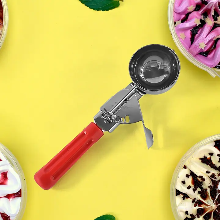 Apex Ice Cream Scoop 70 ml Stainless Steel Head With Ergonomic Handle (1 Pc)