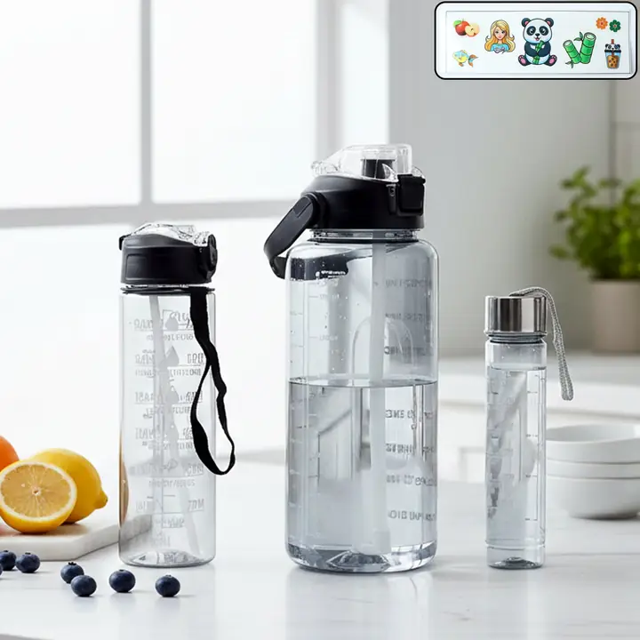 In 1 Multipurpose Water Bottle Set(2000 ml+ 900 ml+ 500 ml 3 Pc Set)