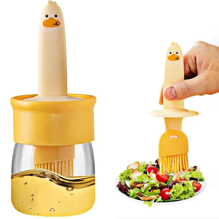 In 1 Oil Dispenser Bottle With Silicone Basting Brush (1 Set)