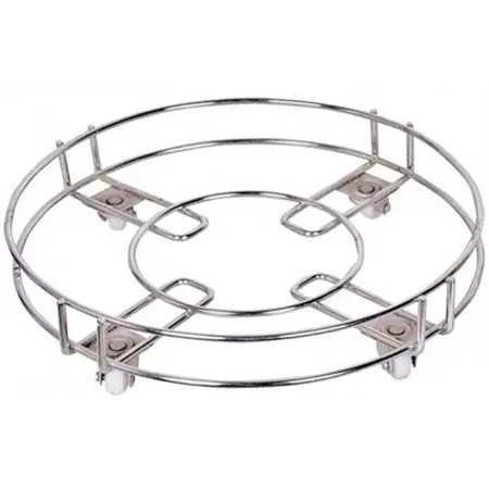Stainless Steel Gas Cylinder Trolley With Wheels Lpg Cylinder Roller Stand Movable Trolley