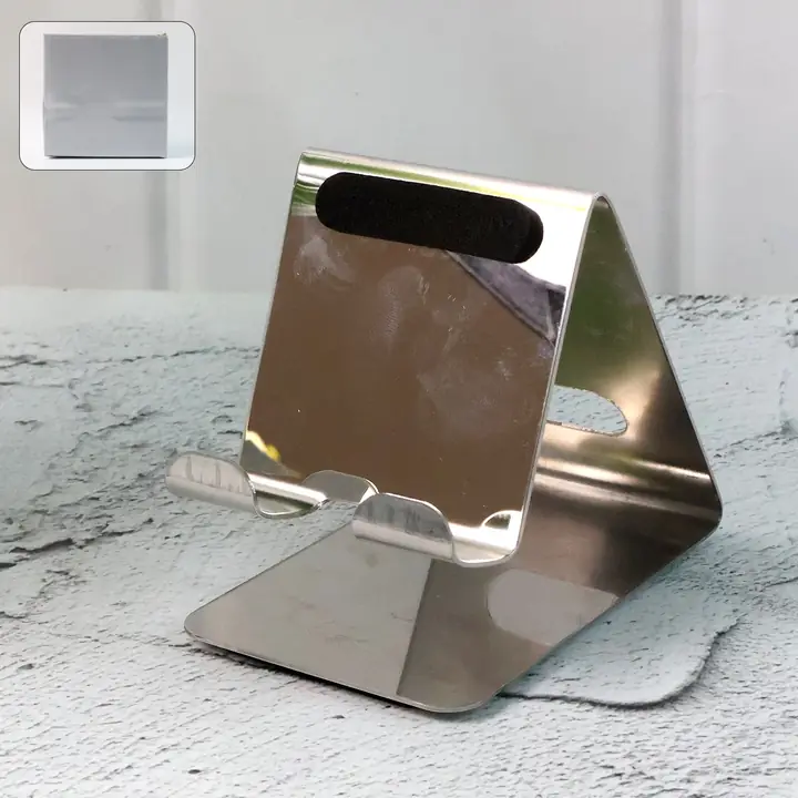 Stainless Steel Universal Mobile Tablet Stand Holder - (1 Pc)
