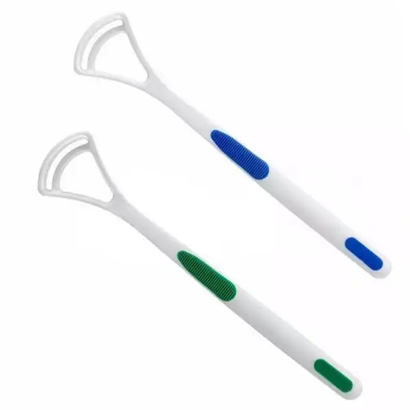 New Hot Away Hand Scraper Fashion Tongue Cleaner Brush With Silica Handle