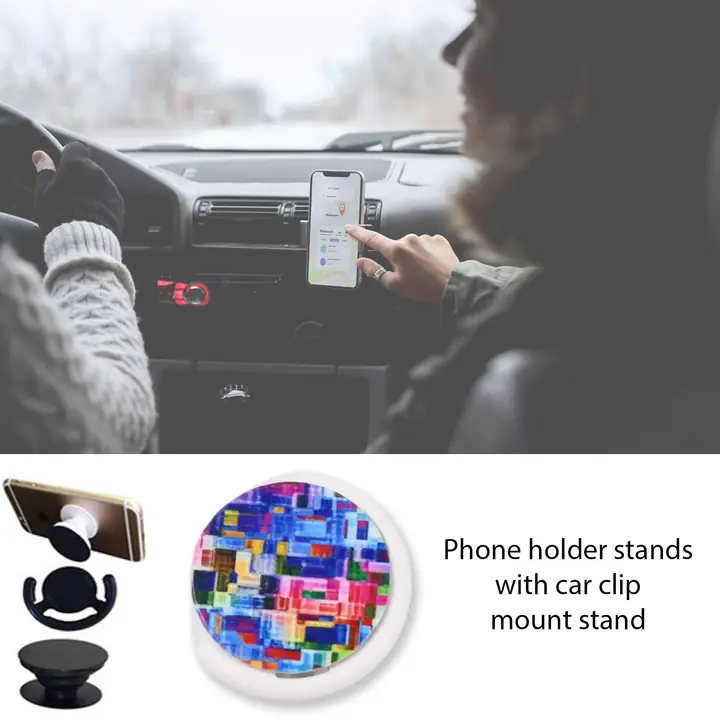 Fashion Design Pop Up Mobile Phone Grip Holder Smart Phone Bracket Phone Stand Grip With Popclip