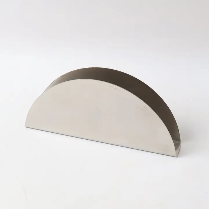 Stainless Steel Half-moon Shaped Tissue Paper Napkin Holder Stand (1 Pc)