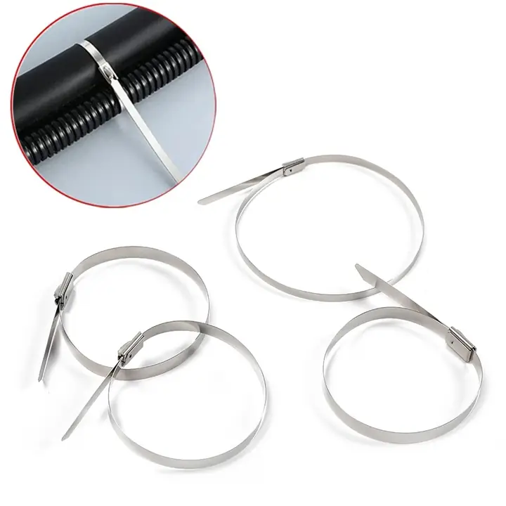 Stainless Steel Cable Tie Used For Solar Industrial And Home Improvement Multipurpose High Strength