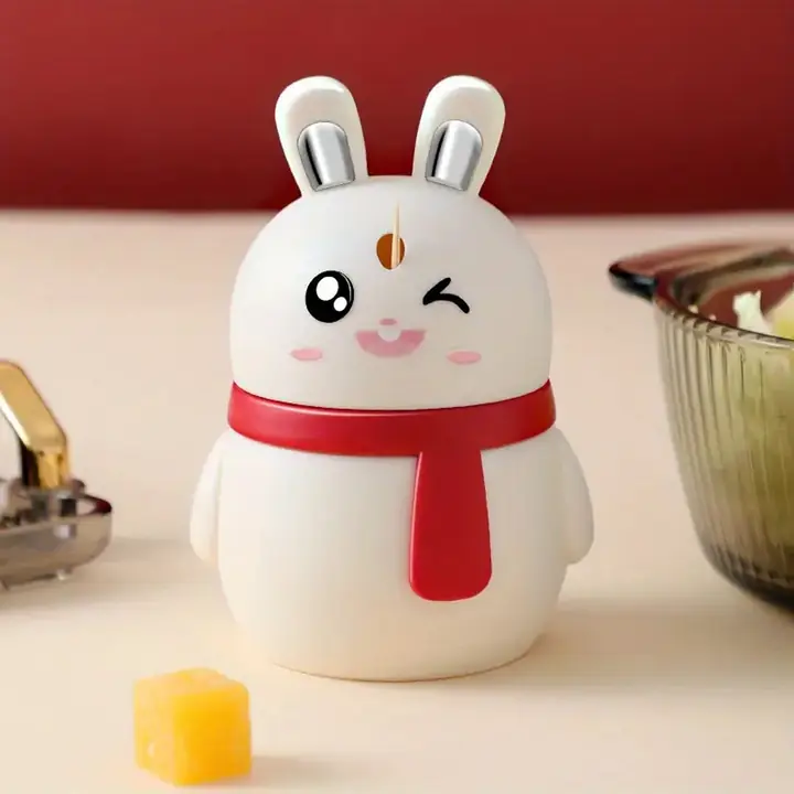 Rabbit Shape Toothpick Dispenser Pressing Small Size Accessory Durable Red Home Garden Kitchen (1 Pc)
