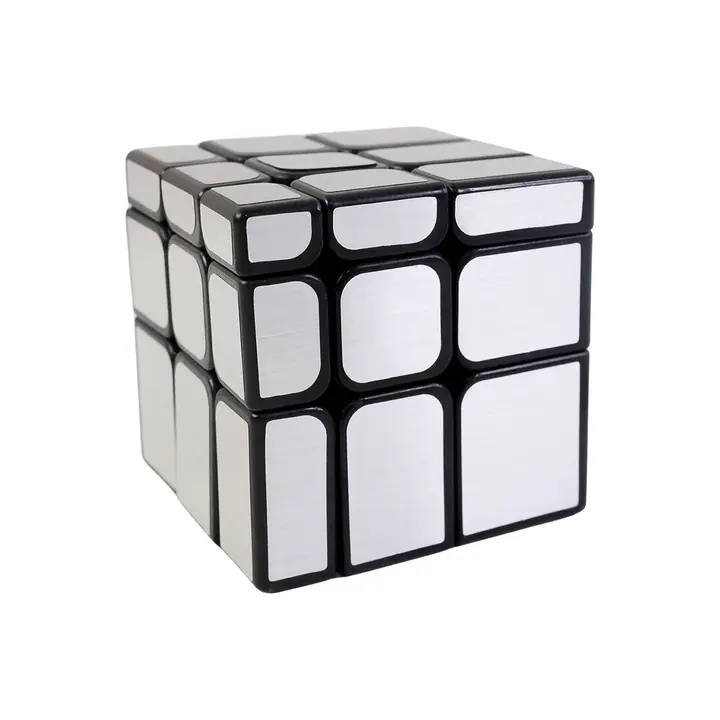 Mirror Cube 3x3 Puzzle Cube With Reflective Silver Surfaces