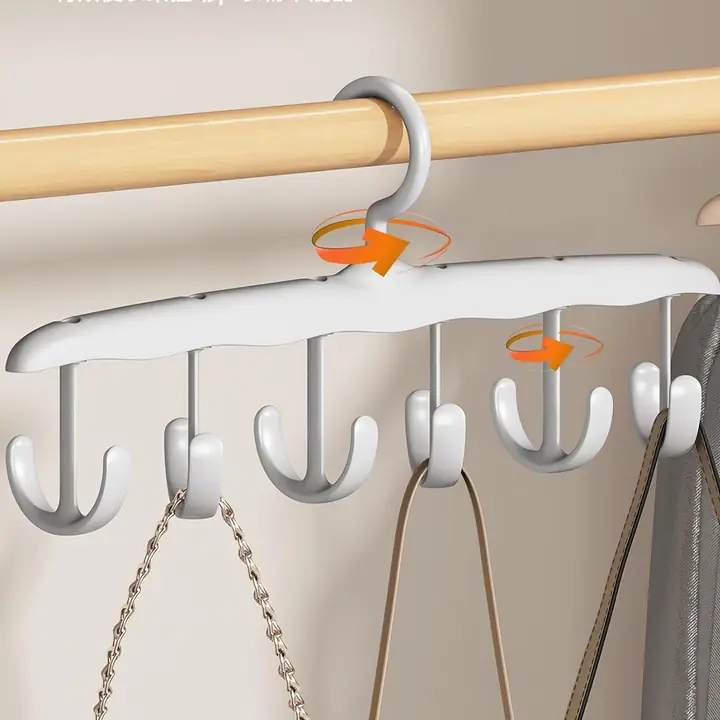 Tank Top Hanger 12-hook Space Saving Hanger Capacity Rotatable Wood Space Saving Hanger Closet