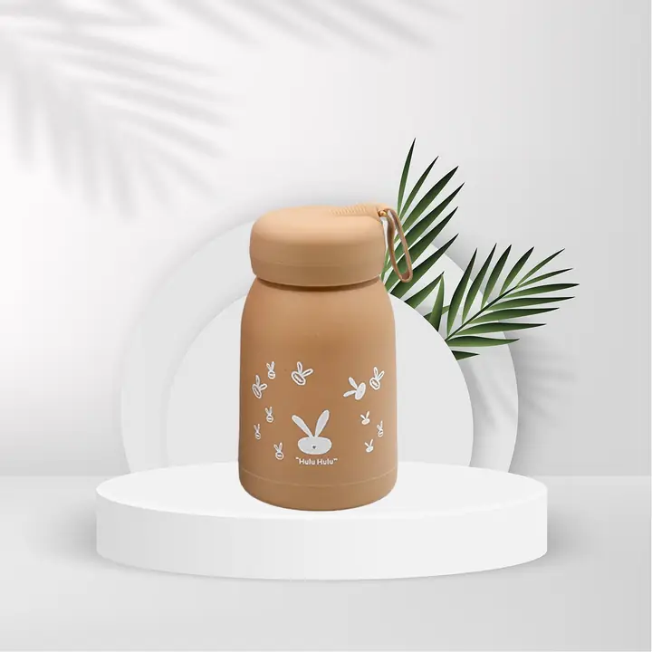 Cute Water Bottle For Kids - 360 ml Cute Bunny Water Bottle Cute Rabit Print Water Bottle For Boys