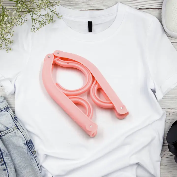 Travel Hangers With Clips Portable Folding Clothes Hangers For Scarves Suits Trousers Pants Shirts