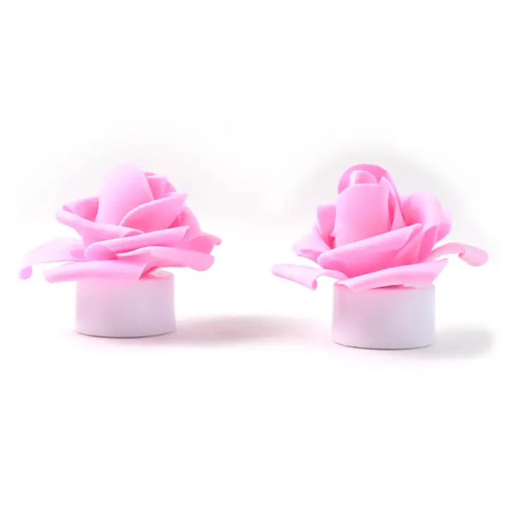 Rose Flower Shaped LED Flickering Tealight Candles (2 Pc)