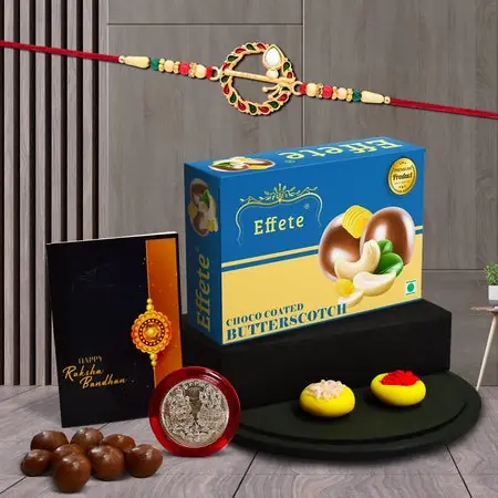 Rakhi (K1_560_bs32) Chocolate Butter Scotch 32gm Rakhi Chocolate For Brother Rakhi With Chocolate