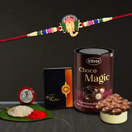 Rakhi (K1_555_em) Chocolate Magic Rakhi Chocolate For Brother Rakhi With Chocolate Rakhi With Gift