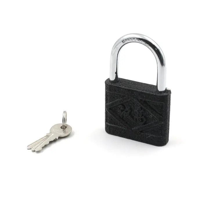 Iron Padlockbrass Core And Thickened Spray Black Iron Door Lock For Home Dormitory Waterproof