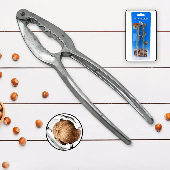 Small Walnut Cracker Luxury Die Cast Stainless Alloy Nut Cutter Walnut Clamp Plier Portable Smart