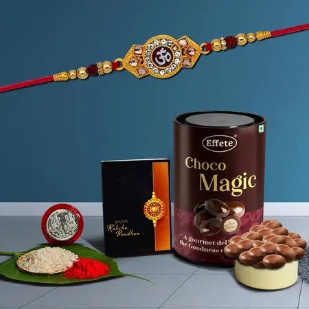 Rakhi (K1_517_em) Chocolate Magic Rakhi Chocolate For Brother Rakhi With Chocolate Rakhi With Gift