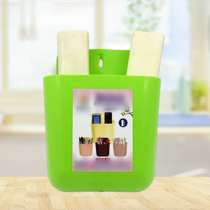Multipurpose Wall Holder Mobile Holder Stationary Storage Bathroom Accessories Remote Holder Makeup (1 Pc)