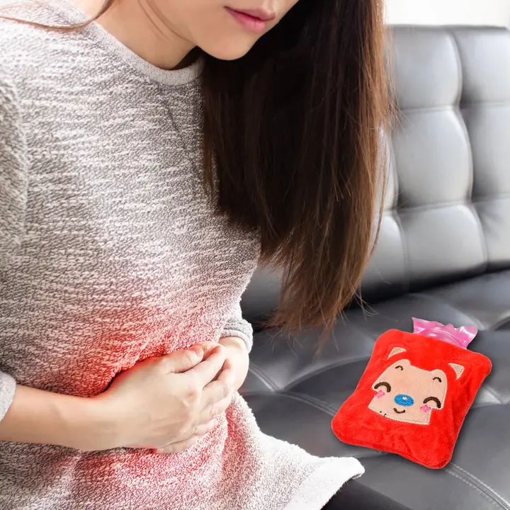 Pink Cat Small Hot Water Bag With Cover For Pain Relief Neck Shoulder Pain And Hand Feet Warmer