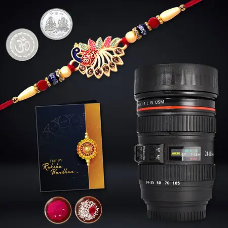 Rakhi Set With Card Coin Roli Chawal Chocolate