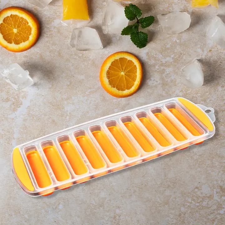 Water Bottle Long Stick Ice Cube Trays With Easy Push Pop Out Narrow Ice Stick Cubes Assorted Color