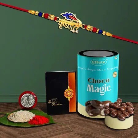 Rakhi (K1_320_cm) Chocolate Magic Rakhi Combo With Card And Chocolate Chocolates Gift Pack Rakhi
