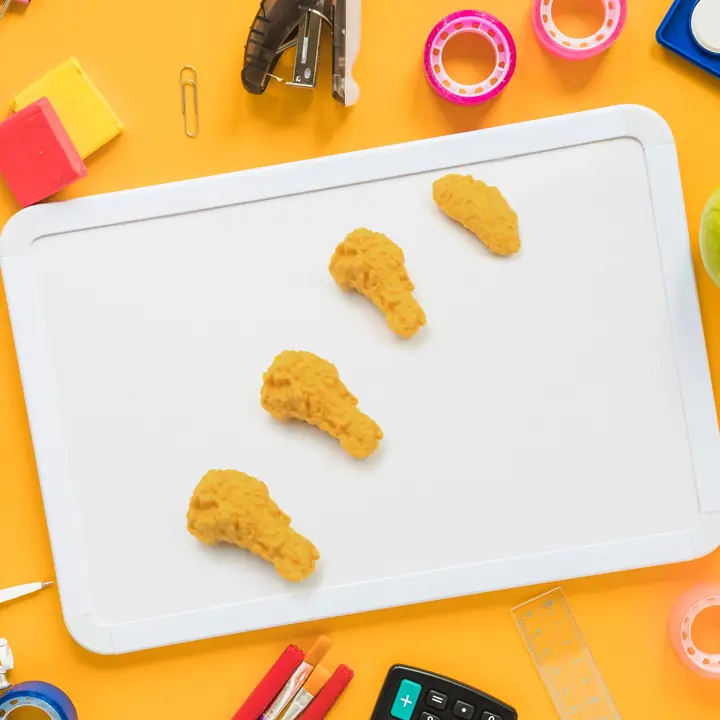 Cute Erasers Pencil Eraser Chicken Wings Chicken Legs Eraser Student School Supplies Gifts Chicken (8 Pcs Set)