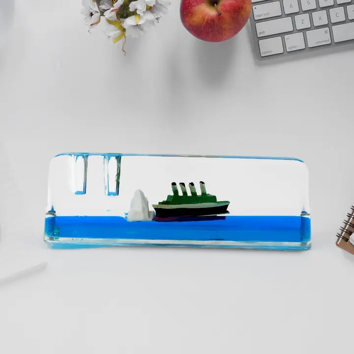 Car Interior Dashboard Decoration Floating Water Cruiser Ship Iceberg Ornament Car Interior