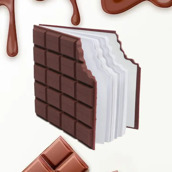 Small Chocolate Scented Diary Memo Notebook In Rectangular Chocolate Bite Shape With Original