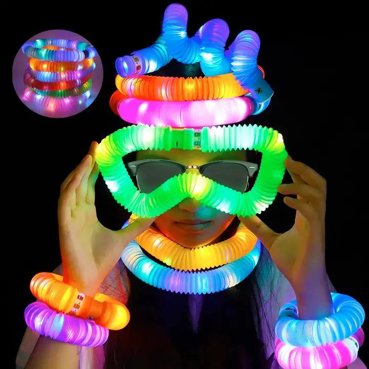 Mini Pop Tubes Colourful Tubes Sensory Toys Stretch Pipe Toy Fidget Tube Toys Pull Tubes Fidget